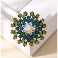 XSB242 - Peacock Gemstone Saree Brooch